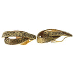 Hermes Ribbon Drop Earrings Gold — view 3