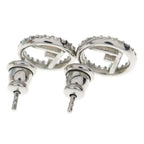 Fendi F's Rhinestone Earrings Silver — view 2