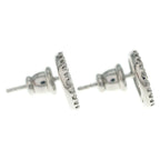 Fendi F's Rhinestone Earrings Silver — view 4