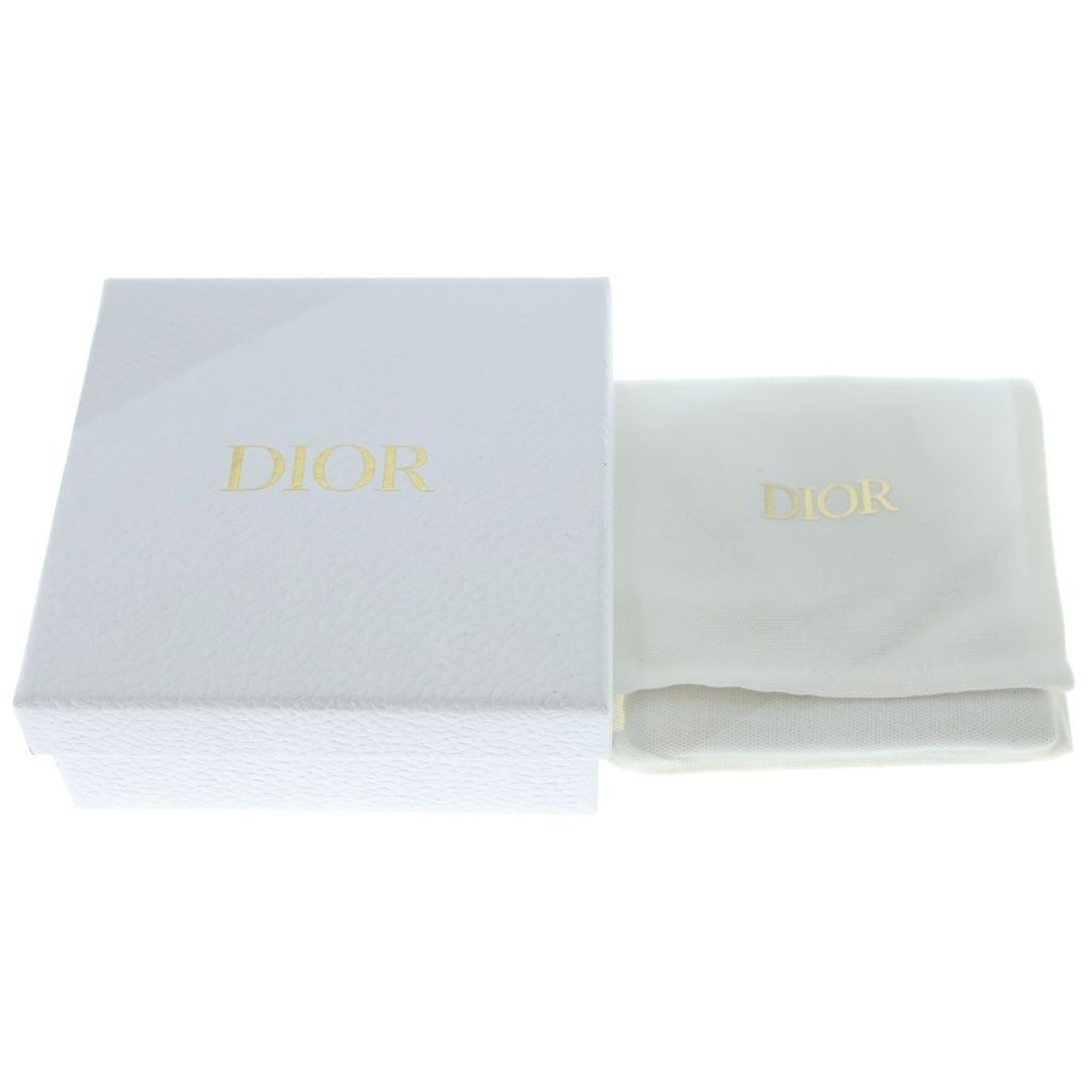 Dior CD Logo Rhinestone Pearl Necklace Pendant Chain Gold — view 6