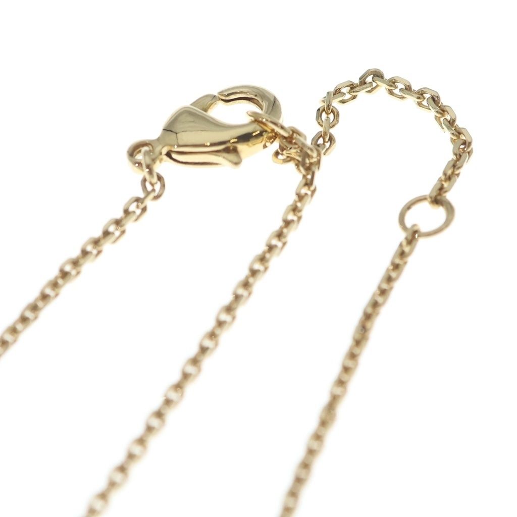 Dior CD Logo Rhinestone Pearl Necklace Pendant Chain Gold — view 4