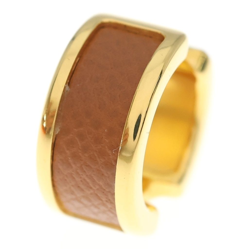 Hermes Olympe PM Gold Brown Earring
