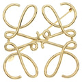 Loewe Anagram Brooch Pin Badge Gold