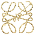 Loewe Anagram Brooch Pin Badge Gold
