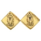Chanel CC Logo Diamond Earrings Gold — view 2