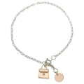 Hermes Kelly Charm Chaine D'ancre Bracelet Silver Pink Gold 750