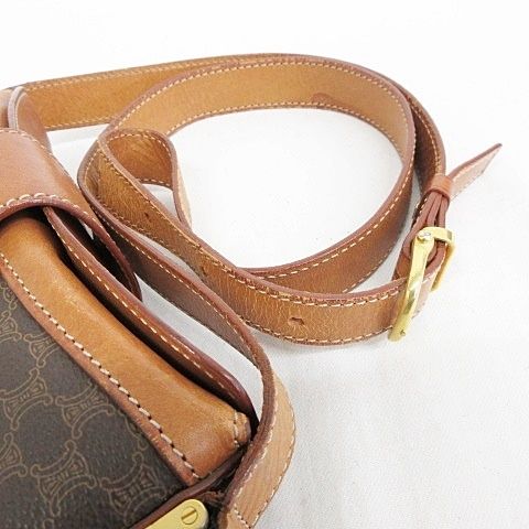 Celine Shoulder Bag Macadam Pattern Brown — view 7