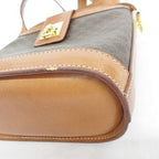 Celine Shoulder Bag Macadam Pattern Brown — view 8