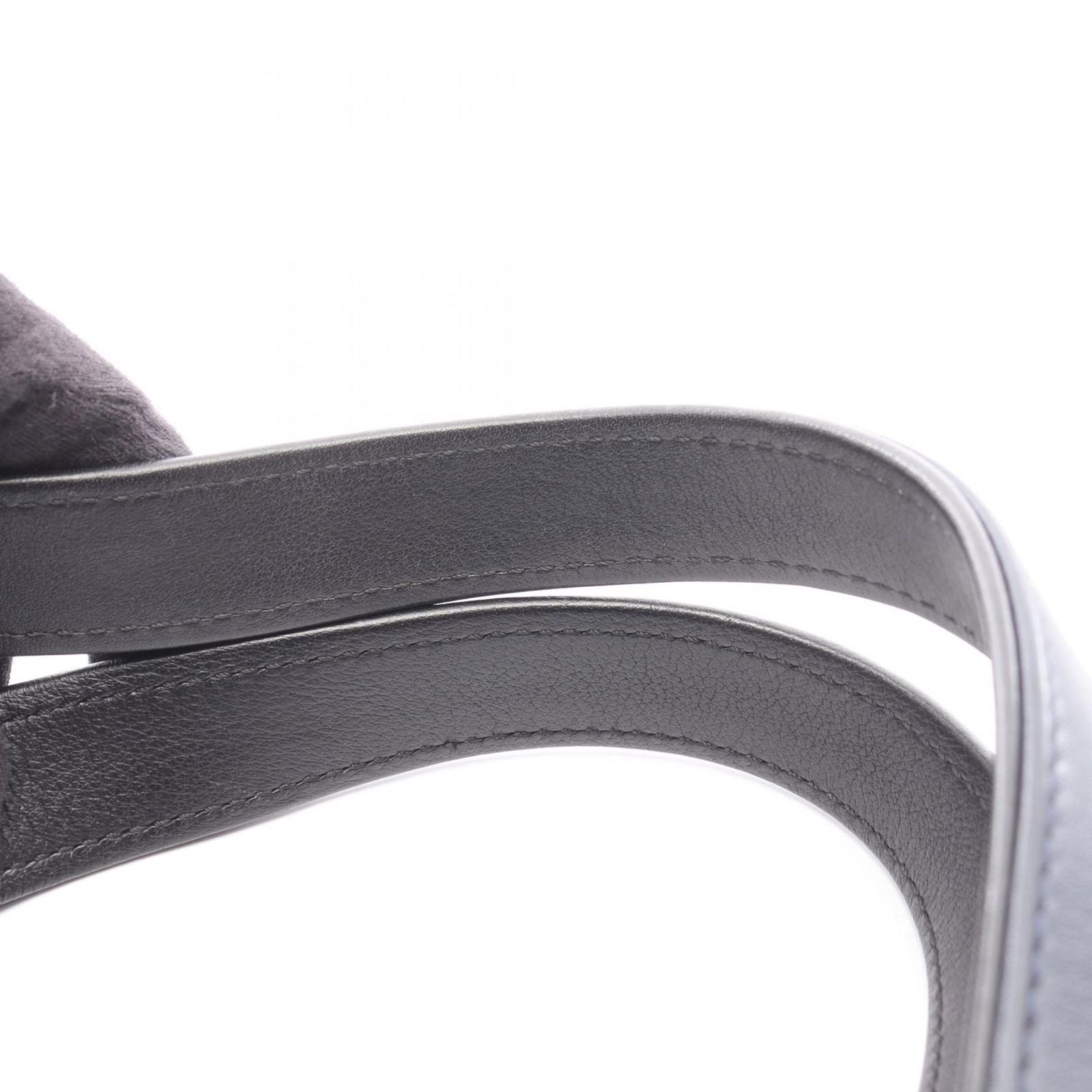 Chanel Handbag Paris Biarritz Navy Black Nylon Leather Coco Charm Mesh Tote — view 8