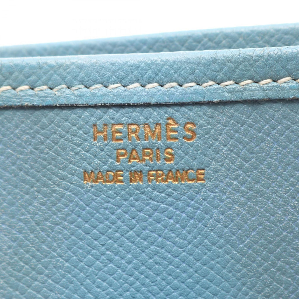 Hermes Shoulder Bag Evelyne 1 GM Light Blue Leather Jean — view 4
