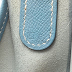 Hermes Shoulder Bag Evelyne 1 GM Light Blue Leather Jean — view 5