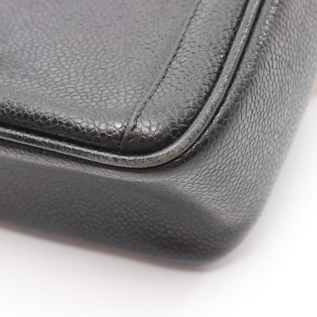 Chanel Shoulder Bag CC Logo Black Calf CC Chain — view 7