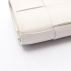Bottega Veneta Trifold Wallet Cassette Maxi Intrecciato Small White Leather — view 9