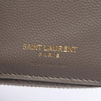 Saint Laurent Paris Bifold Wallet Monogram Gray Leather Cassandra — view 4