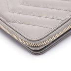 Saint Laurent Paris Bifold Wallet Monogram Gray Leather Cassandra — view 7