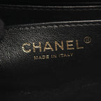 Chanel Shoulder Bag Blanc Stitch 2-Way Black Lambskin Chez Top Handle Chain — view 4