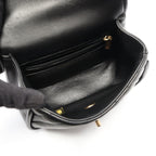 Chanel Shoulder Bag Blanc Stitch 2-Way Black Lambskin Chez Top Handle Chain — view 3