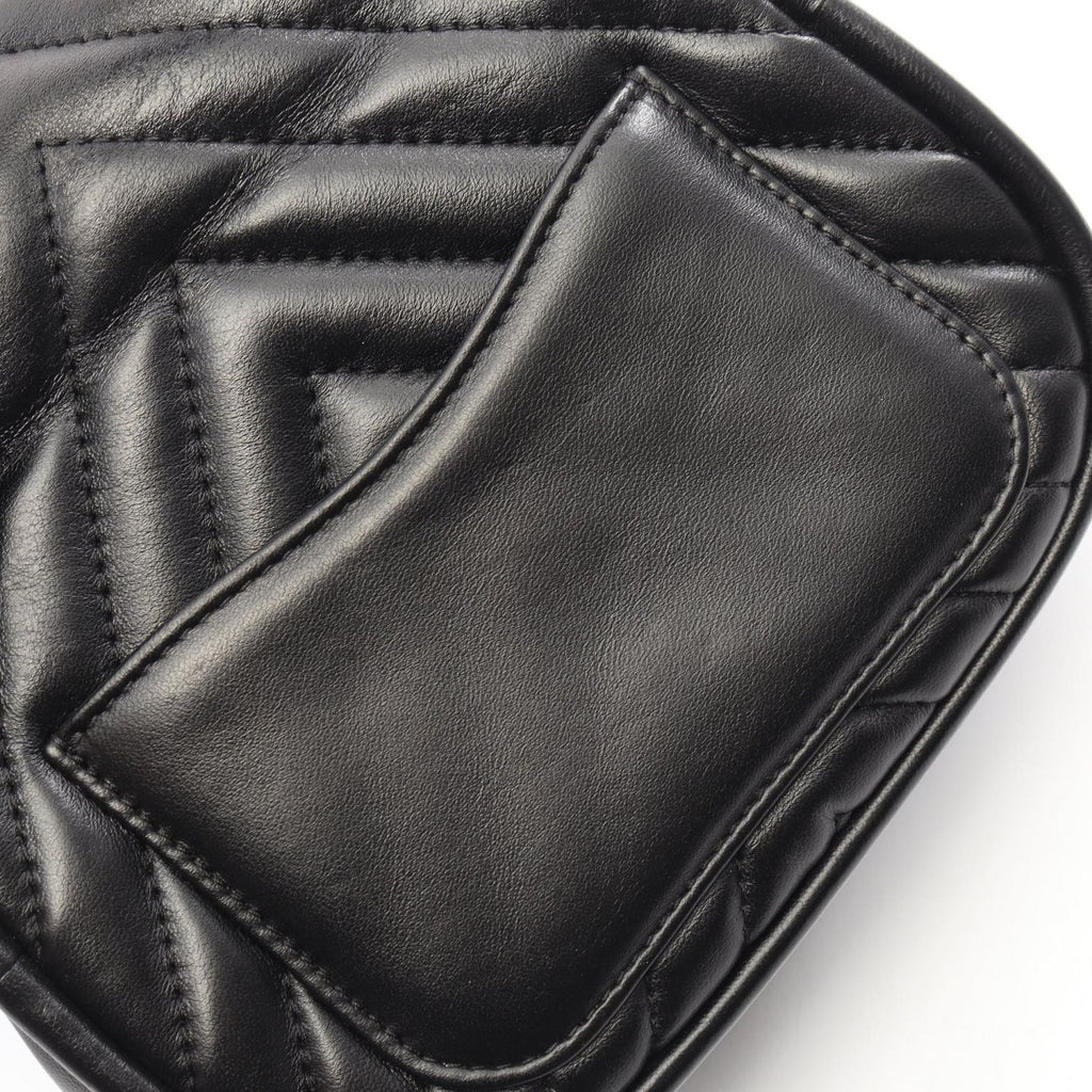 Chanel Shoulder Bag Blanc Stitch 2-Way Black Lambskin Chez Top Handle Chain — view 7
