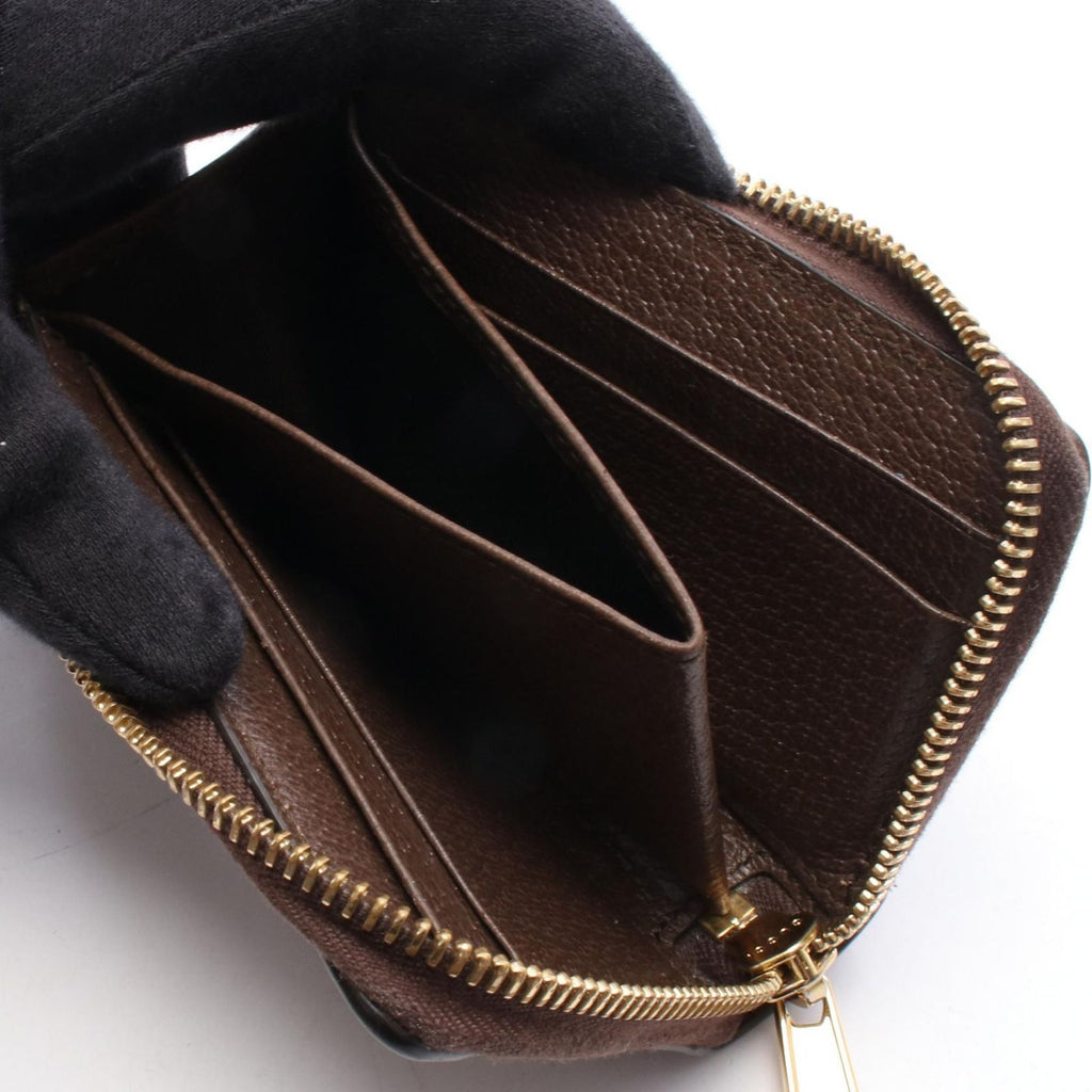 Gucci Coin Case Ophidia GG Supreme Beige Dark Brown Leather L — view 3