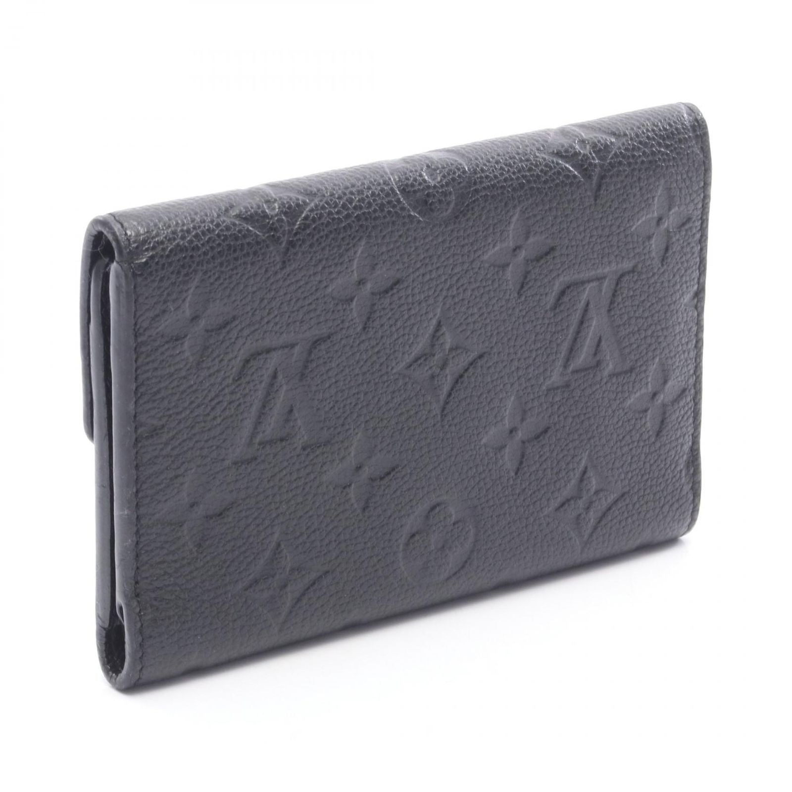 Louis Vuitton Trifold Wallet Portefeuille Compact Noir Leather Curille — view 2