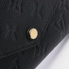 Louis Vuitton Trifold Wallet Portefeuille Compact Noir Leather Curille — view 8