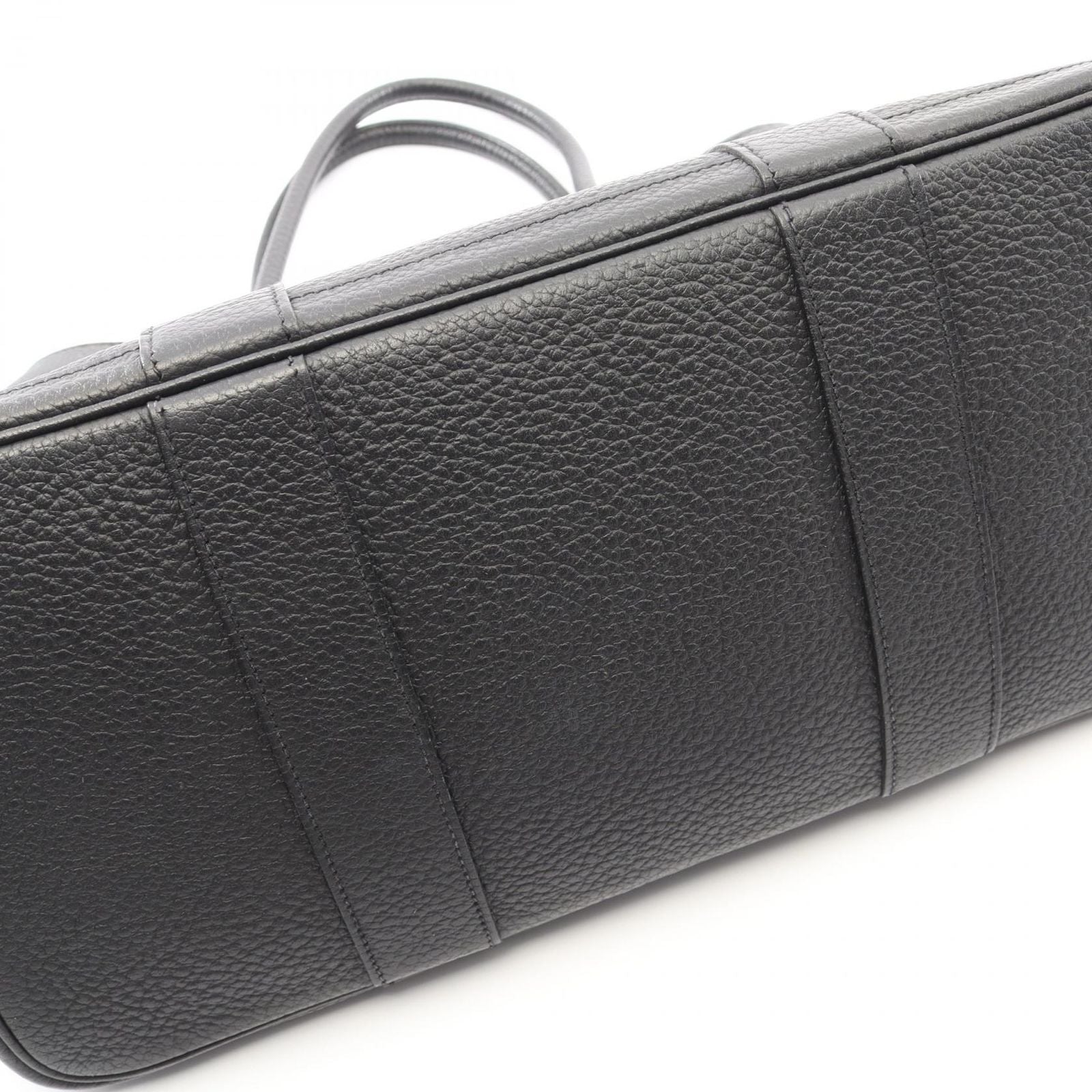 Hermes Tote Garden Party PM Steeple Quadrige Black Leather — view 7