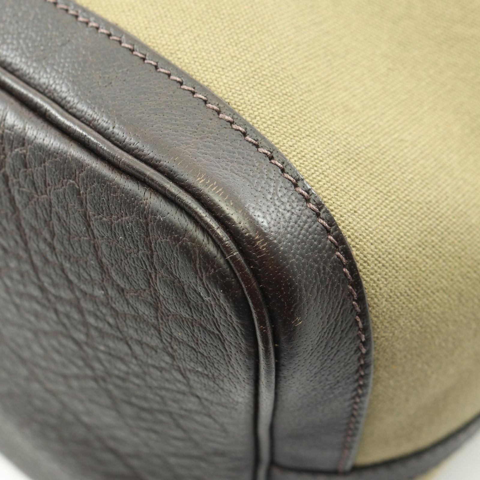Hermes Tote Garden Party PM Khaki Ebene Canvas Leather — view 7