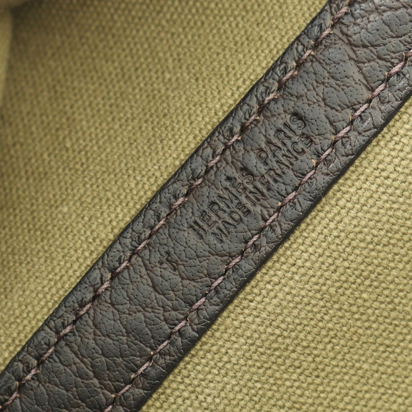 Hermes Tote Garden Party PM Khaki Ebene Canvas Leather — view 4
