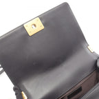 Chanel Shoulder Bag Charcoal Gray Lambskin Chain — view 6