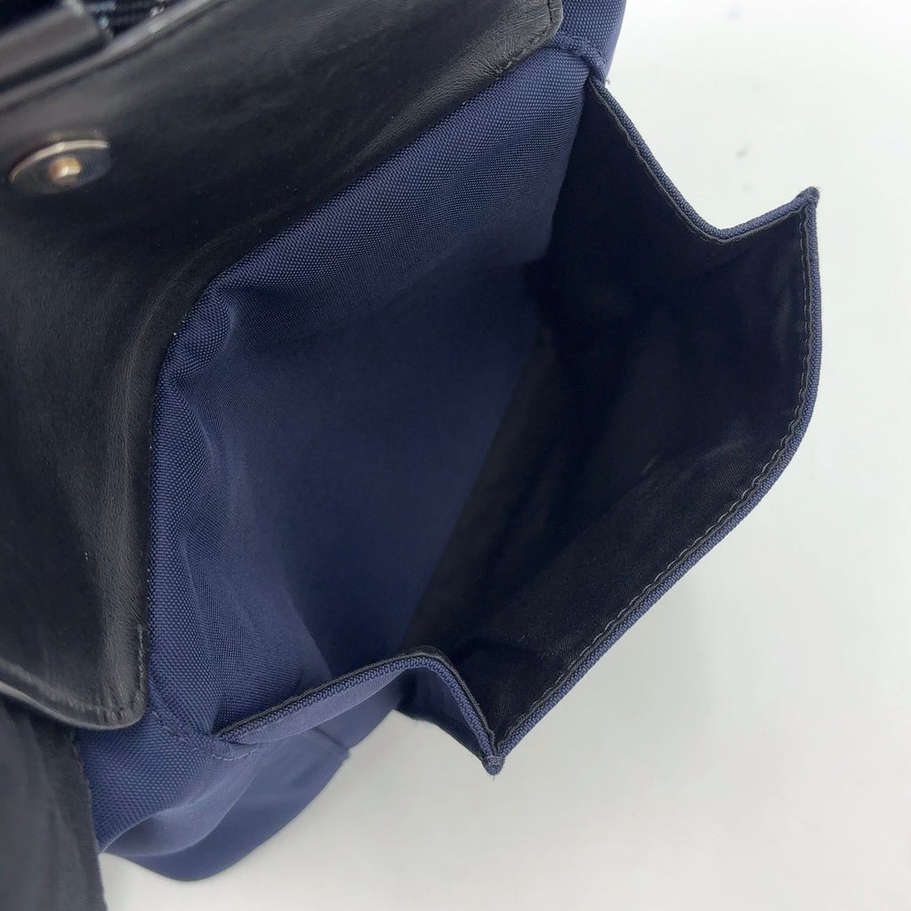 Dior Homme Be Motion Leather Nylon Navy Black Backpack Silver — view 6