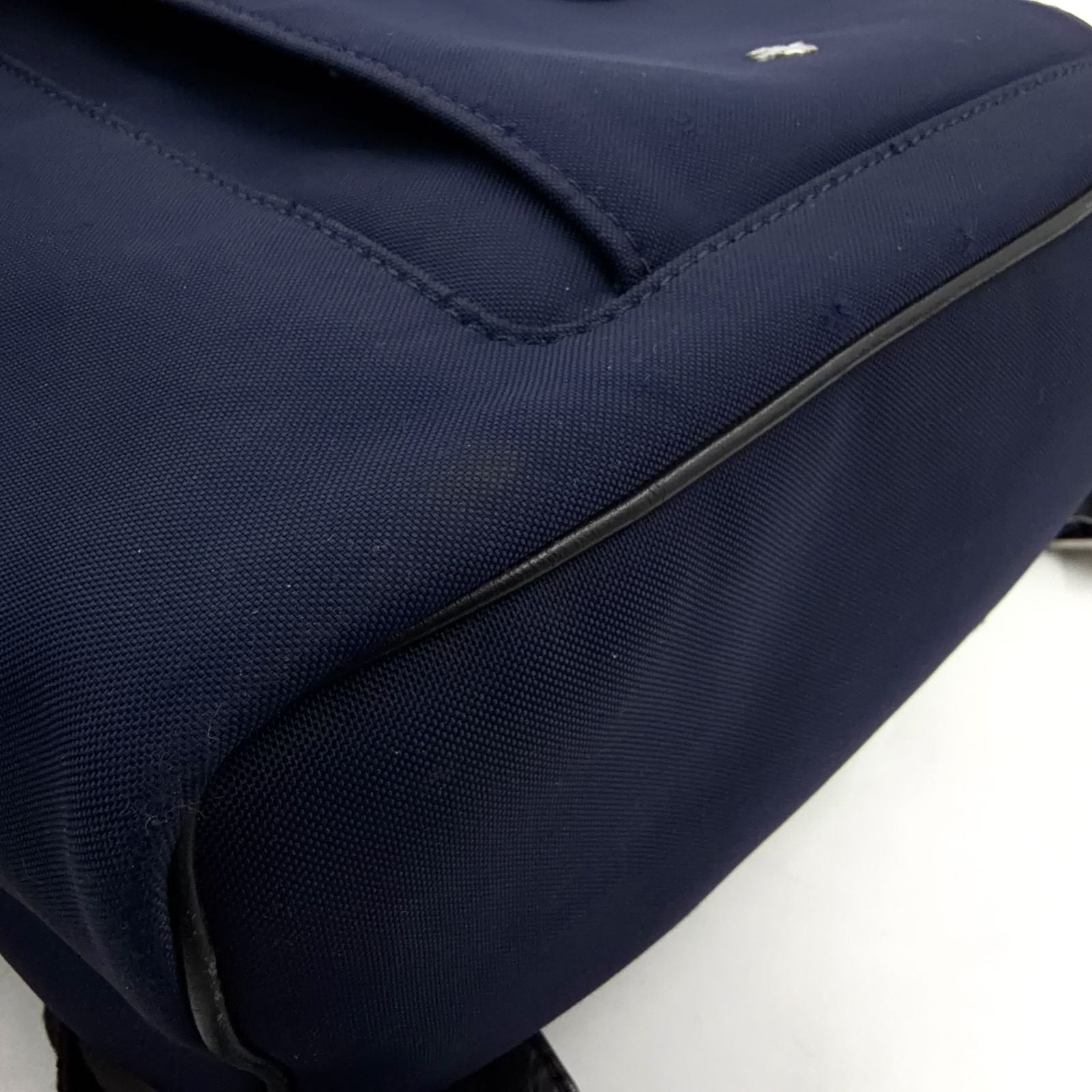 Dior Homme Be Motion Leather Nylon Navy Black Backpack Silver — view 7