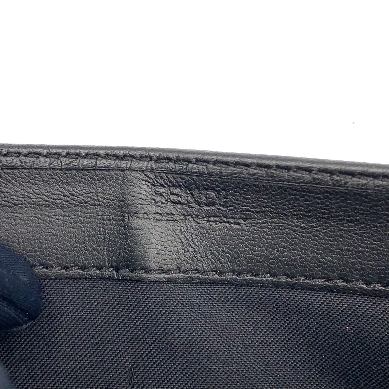 Fendi Baguette Continental Leather Black Wallet Gold — view 4