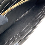 Fendi Baguette Continental Leather Black Wallet Gold — view 6