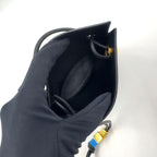 Loewe Dice Pocket with Customization Leather Black Shoulder Bag Gold — view 3
