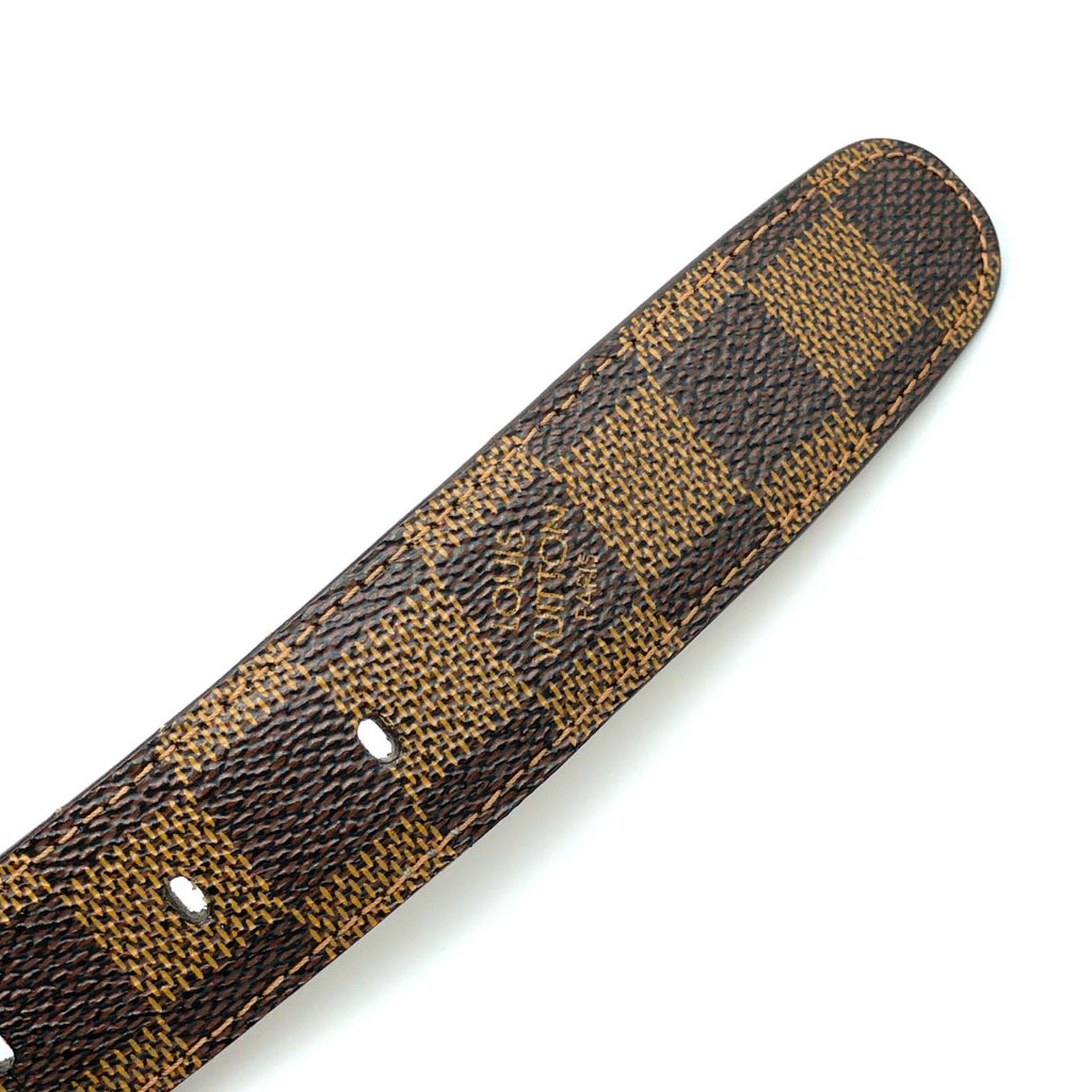 Louis Vuitton Ceinture Damier Brown Belt Gold — view 6