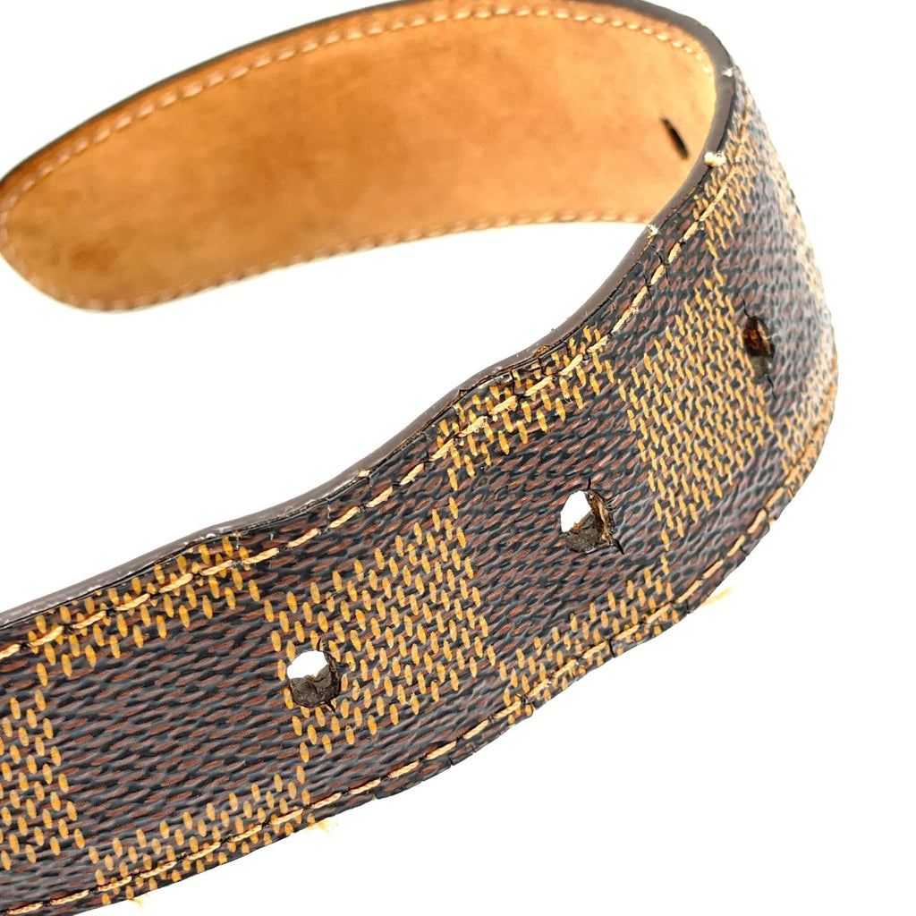 Louis Vuitton Ceinture Damier Brown Belt Gold — view 4
