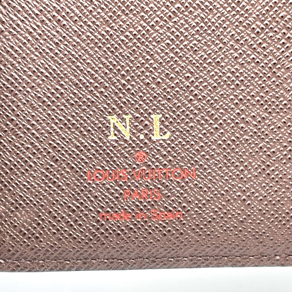 Louis Vuitton Agenda PM Damier Initials Brown Notebook Cover Gold — view 4