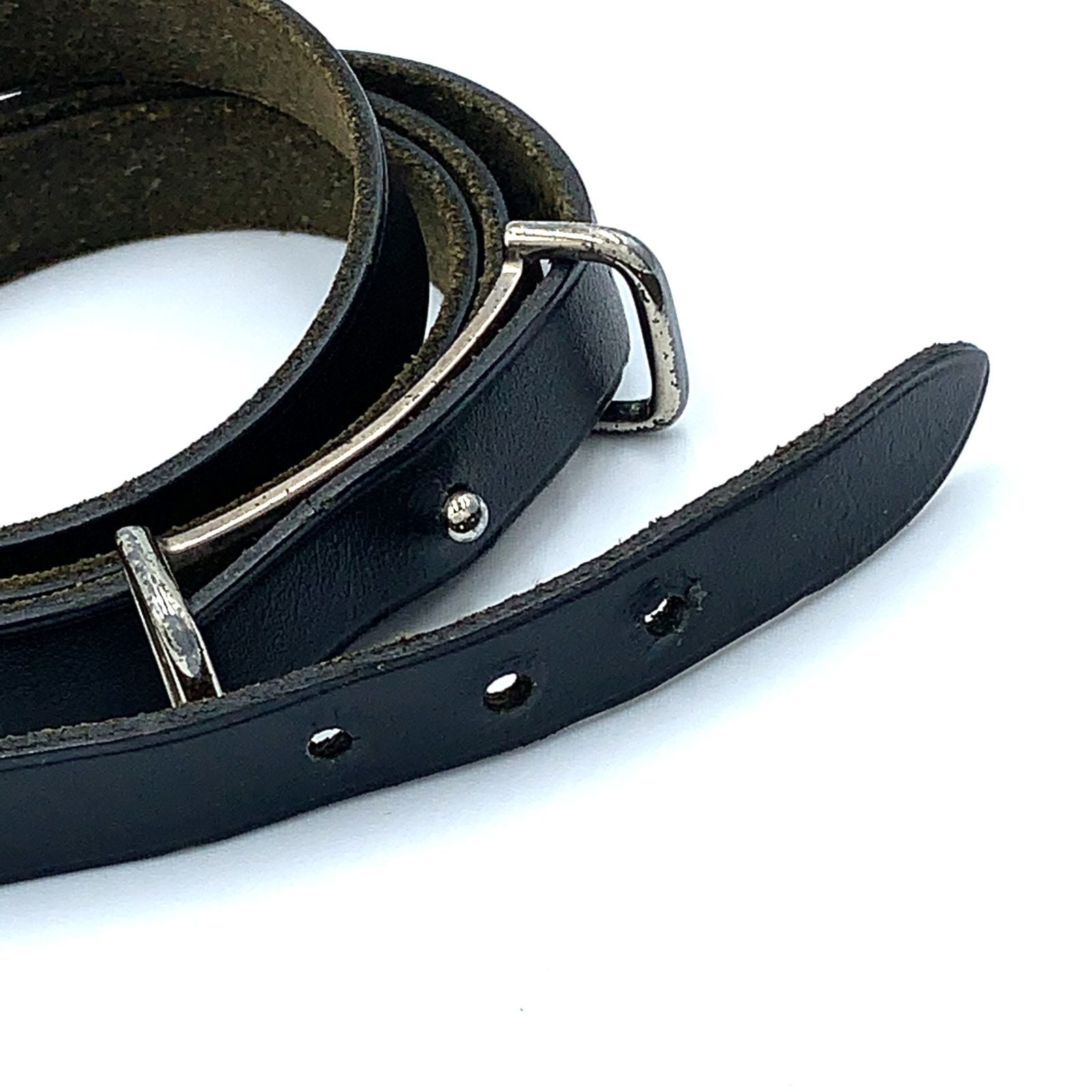 Hermes Hapi 2 Leather Black Bracelet Silver — view 6