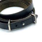 Hermes Hapi 2 Leather Black Bracelet Silver — view 5