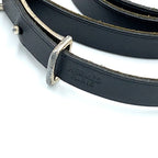 Hermes Hapi 2 Leather Black Bracelet Silver — view 4