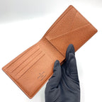 Louis Vuitton Portefeuille Multiple Monogram Leather Brown Bifold Wallet — view 3