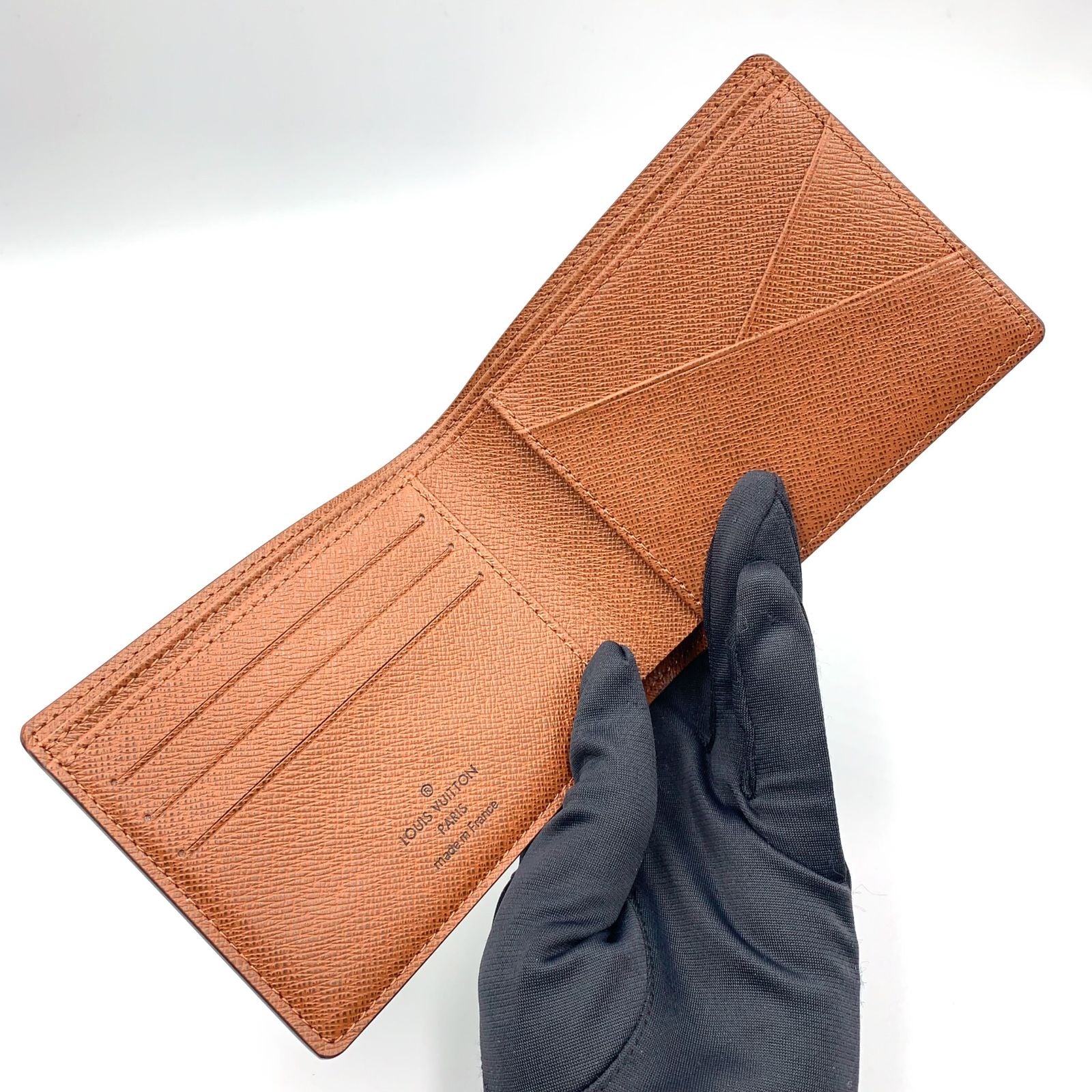 Louis Vuitton Portefeuille Multiple Monogram Leather Brown Bifold Wallet — view 3