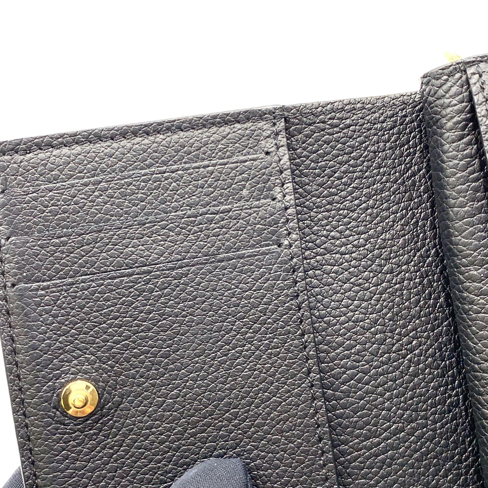 Louis Vuitton Portefeuille Monogram Empreinte Noir Leather Black Bifold Wallet — view 9