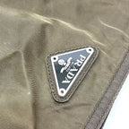 Prada Shoulder Bag Triangle Logo Nylon Khaki — view 5
