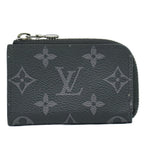 Louis Vuitton LV Porte-Monnaie Jour Monogram Eclipse Coin Case Black Gray