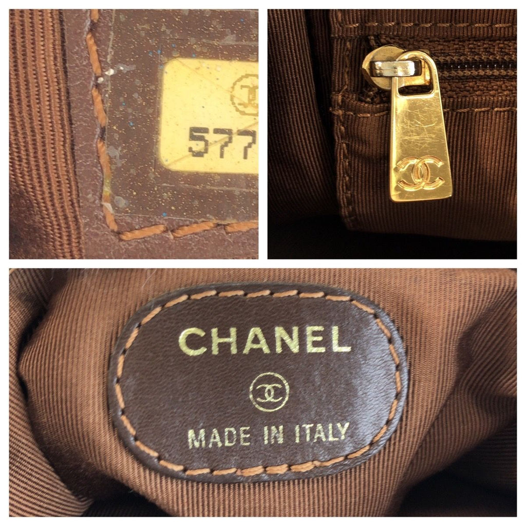Chanel Vintage Black Gold Leather Shoulder Bag Pochette — view 4
