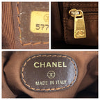 Chanel Vintage Black Gold Leather Shoulder Bag Pochette — view 4