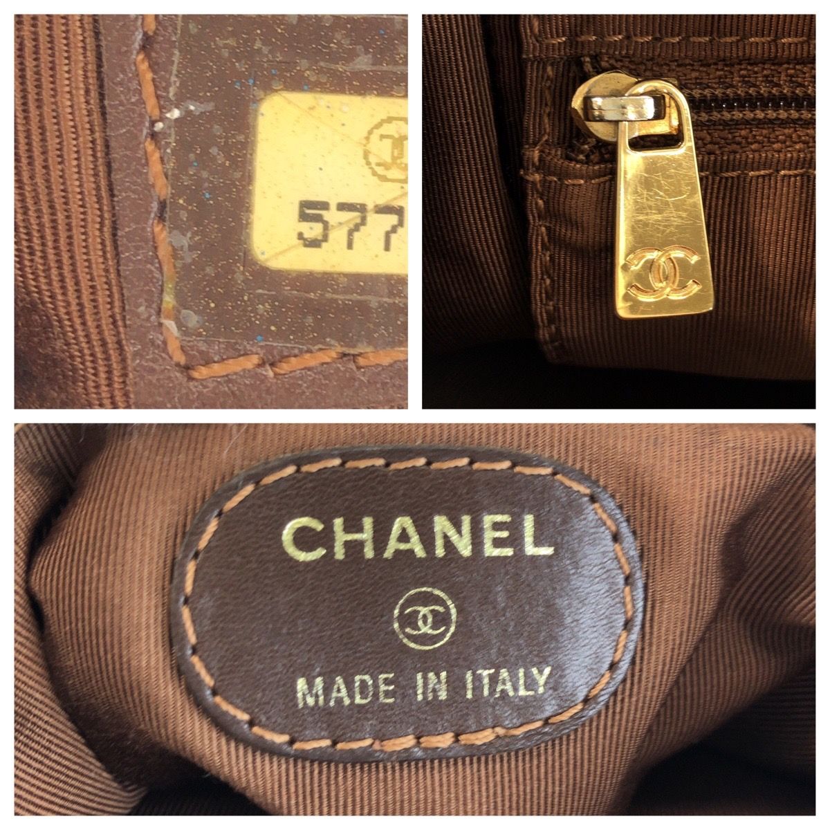 Chanel Vintage Black Gold Leather Shoulder Bag Pochette — view 4