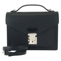 Louis Vuitton Epi Monceau 2-Way Black Silver Leather Shoulder Bag