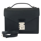 Louis Vuitton Epi Monceau 2-Way Black Silver Leather Shoulder Bag